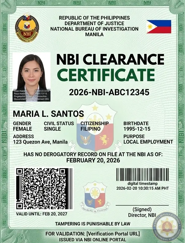 NBI Clearance Certificate 2026