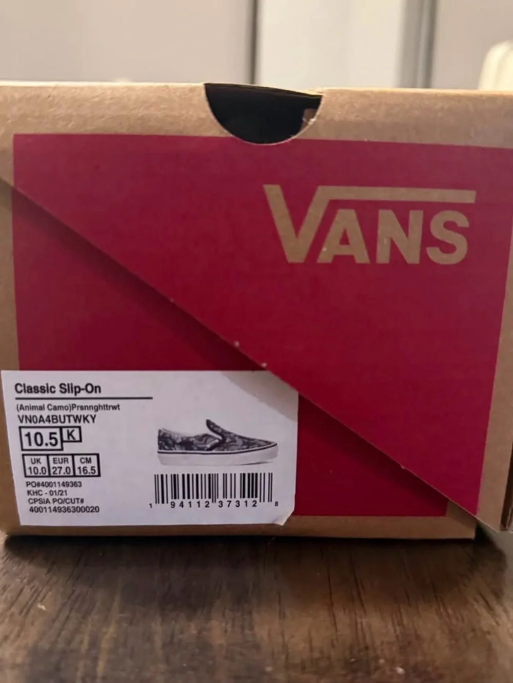 Vans Kids Slip-On Shark Camo Sneakers - Blue & Navy