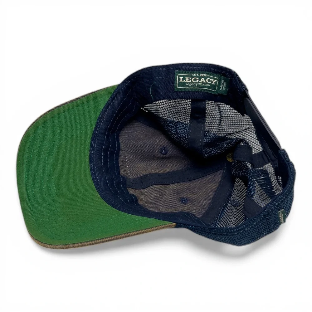 Legacy Old Favorite Trucker Hat Mens OSFA Navy‎ Blue Like New PURUS Patch Cap