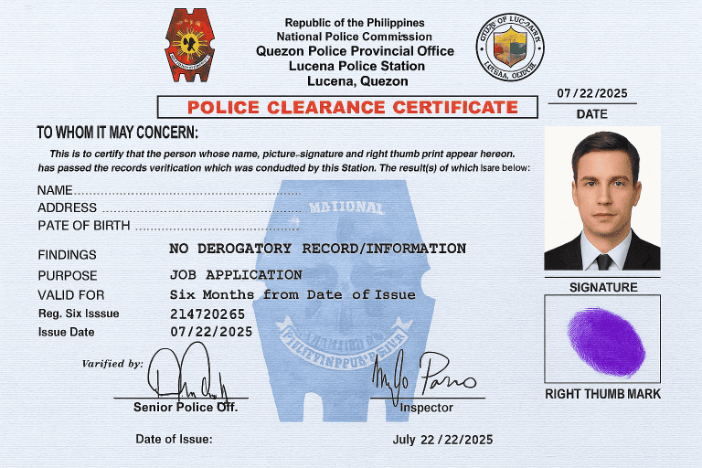 Police Clearance Certificate Philippines Online 2026 Police Clearance Certificate Philippines Online 2026